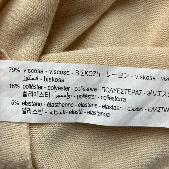 Zara Soft Knit V-Neck Sweater Size XL Beige Minimalist Lightweight - Picture 6 of 6